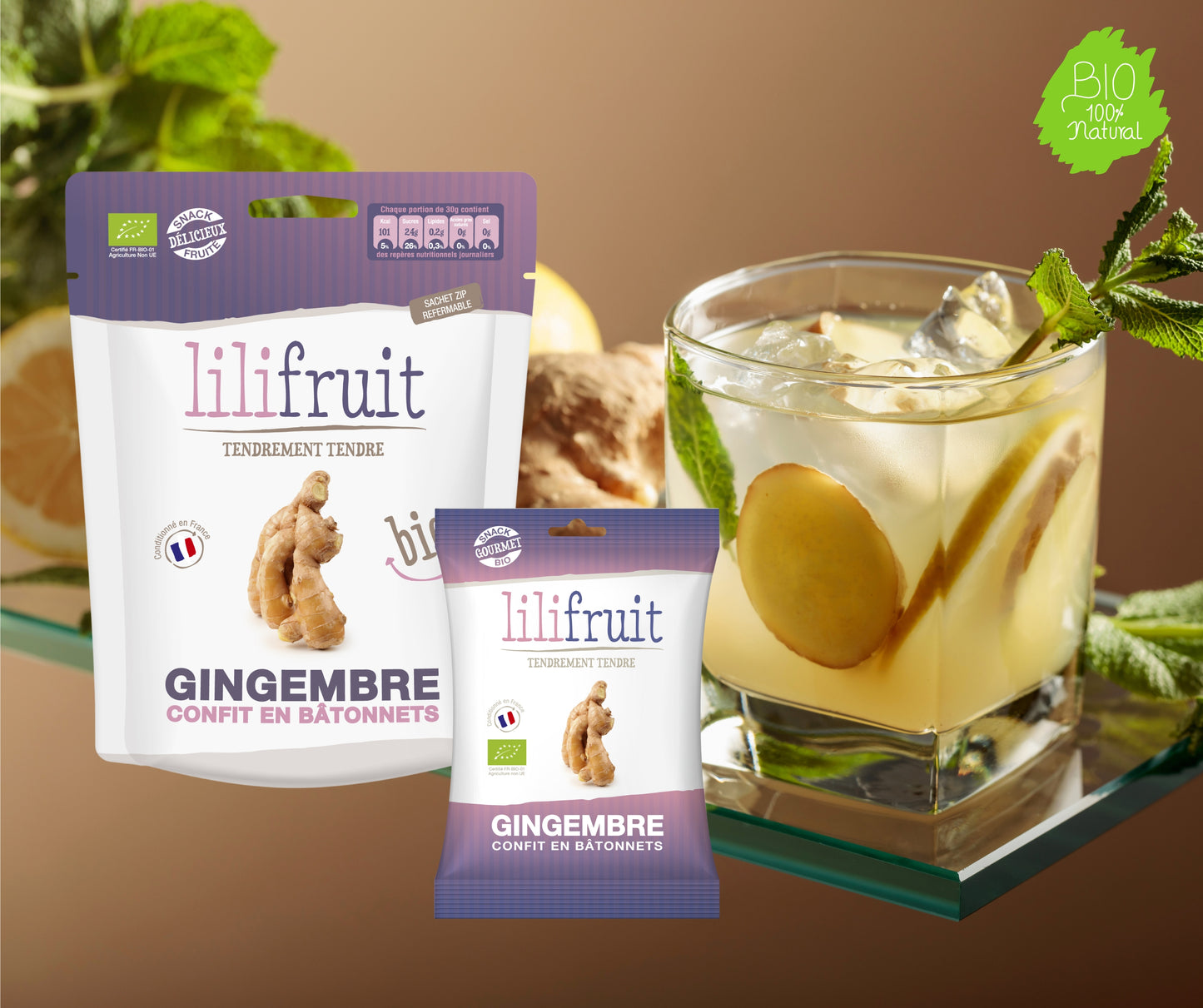 Gingembre Confit Bio en Bâtonnets — Fruit Gourmet