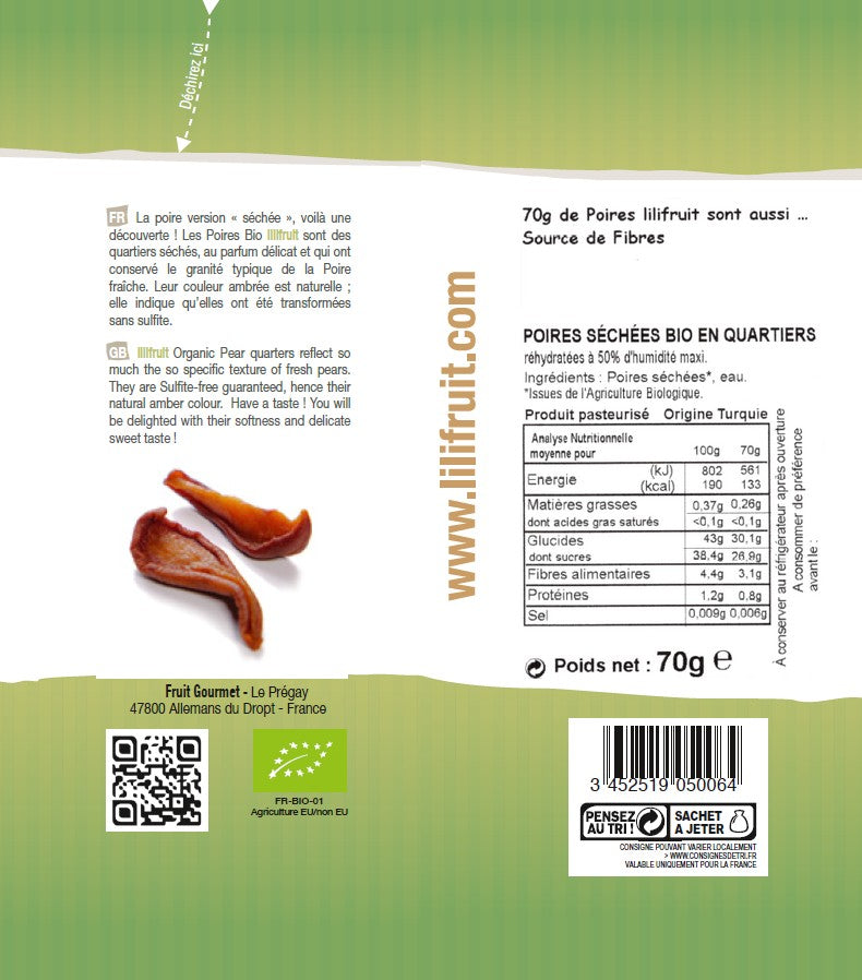 Poires Bio Extra Moelleuses
