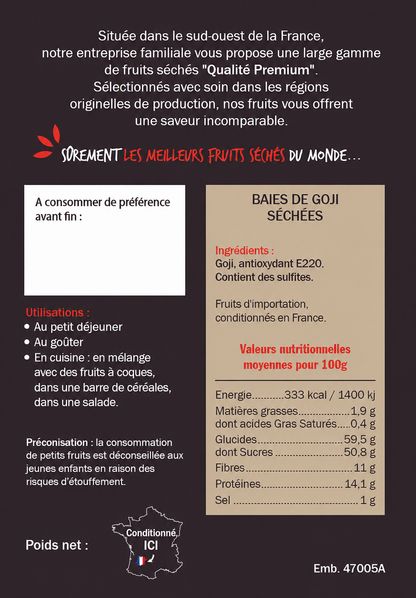 Baies de Goji Séchées
